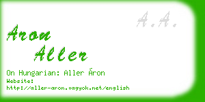aron aller business card