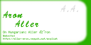 aron aller business card